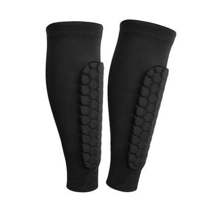 Sports Outdoor Basketball Ride Honeycomb Anti -Collision Leg Protection, M (Black), L (Black）, XL (Black）, M (Red), L (Red), XL (Red), M( Blue), L (Blue), XL (Blue), M (Fluorescent Green ), L (Fluorescent Green ), XL(Fluorescent Green ), M (Orange )