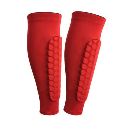 Sports Outdoor Basketball Ride Honeycomb Anti -Collision Leg Protection, M (Black), L (Black）, XL (Black）, M (Red), L (Red), XL (Red), M( Blue), L (Blue), XL (Blue), M (Fluorescent Green ), L (Fluorescent Green ), XL(Fluorescent Green ), M (Orange )