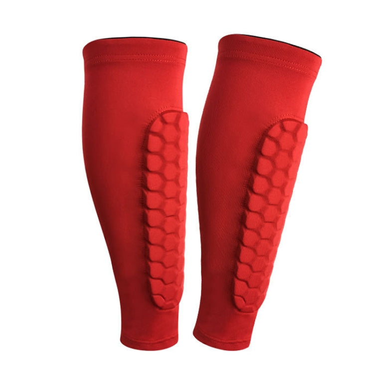 Sports Outdoor Basketball Ride Honeycomb Anti -Collision Leg Protection, M (Black), L (Black）, XL (Black）, M (Red), L (Red), XL (Red), M( Blue), L (Blue), XL (Blue), M (Fluorescent Green ), L (Fluorescent Green ), XL(Fluorescent Green ), M (Orange )