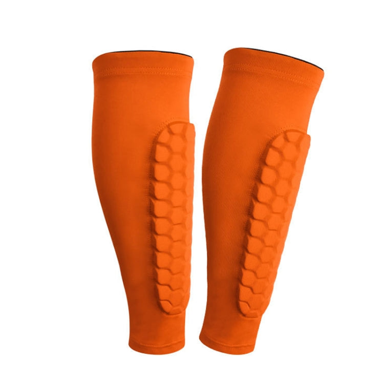 Sports Outdoor Basketball Ride Honeycomb Anti -Collision Leg Protection, M (Black), L (Black）, XL (Black）, M (Red), L (Red), XL (Red), M( Blue), L (Blue), XL (Blue), M (Fluorescent Green ), L (Fluorescent Green ), XL(Fluorescent Green ), M (Orange )