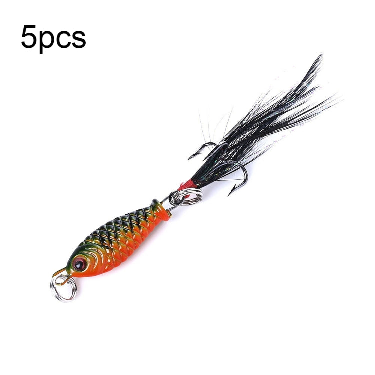 5 PCS HENGJIA LB003 Small Iron Plate 2.5cm 4g Far Delivery Freshwater Bait, LB003 1, LB003 2, LB003 3, LB003 4
