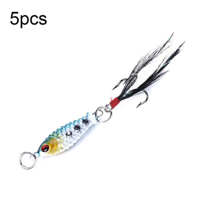 5 PCS HENGJIA LB003 Small Iron Plate 2.5cm 4g Far Delivery Freshwater Bait, LB003 3, LB003 4, LB003 1, LB003 2