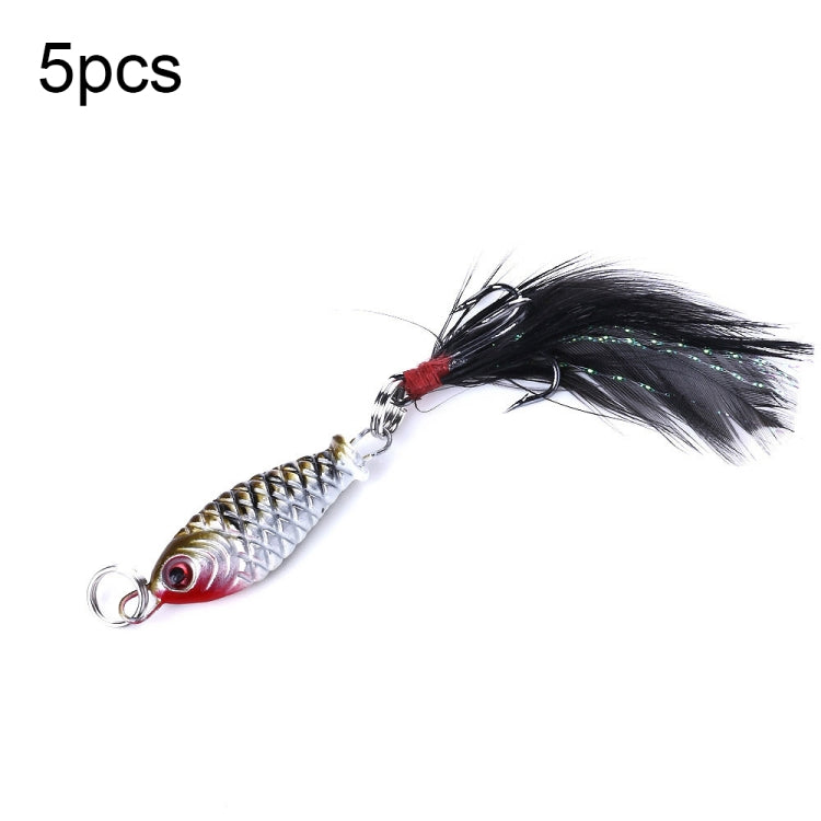 5 PCS HENGJIA LB003 Small Iron Plate 2.5cm 4g Far Delivery Freshwater Bait, LB003 1, LB003 2, LB003 3, LB003 4