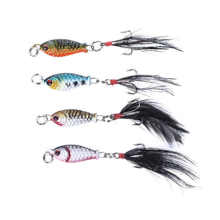 5 PCS HENGJIA LB003 Small Iron Plate 2.5cm 4g Far Delivery Freshwater Bait, LB003 1, LB003 2, LB003 3, LB003 4
