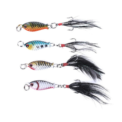 5 PCS HENGJIA LB003 Small Iron Plate 2.5cm 4g Far Delivery Freshwater Bait, LB003 1, LB003 2, LB003 3, LB003 4