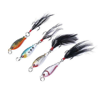 5 PCS HENGJIA LB003 Small Iron Plate 2.5cm 4g Far Delivery Freshwater Bait, LB003 3, LB003 4, LB003 1, LB003 2