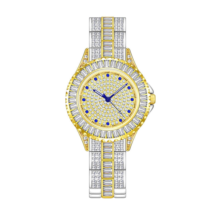 BS Bee Sister FA1686 Diamond Inlaid Ladies Watch Jewelry Chain Watch, Silver, Silver Golden, Gold