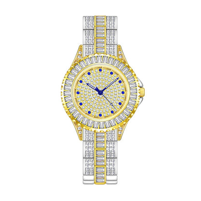 BS Bee Sister FA1686 Diamond Inlaid Ladies Watch Jewelry Chain Watch, Silver, Silver Golden, Gold