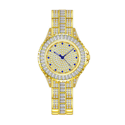 BS Bee Sister FA1686 Diamond Inlaid Ladies Watch Jewelry Chain Watch, Silver, Silver Golden, Gold