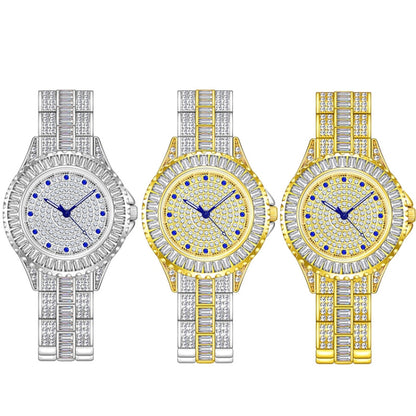 BS Bee Sister FA1686 Diamond Inlaid Ladies Watch Jewelry Chain Watch, Silver, Silver Golden, Gold
