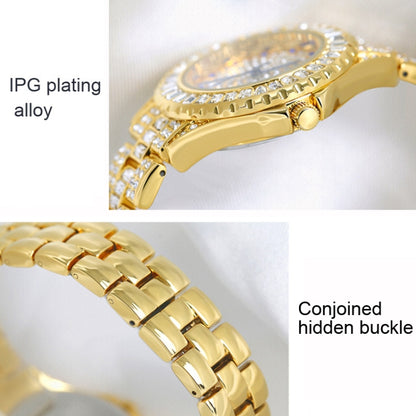 BS Bee Sister FA1686 Diamond Inlaid Ladies Watch Jewelry Chain Watch, Silver, Silver Golden, Gold