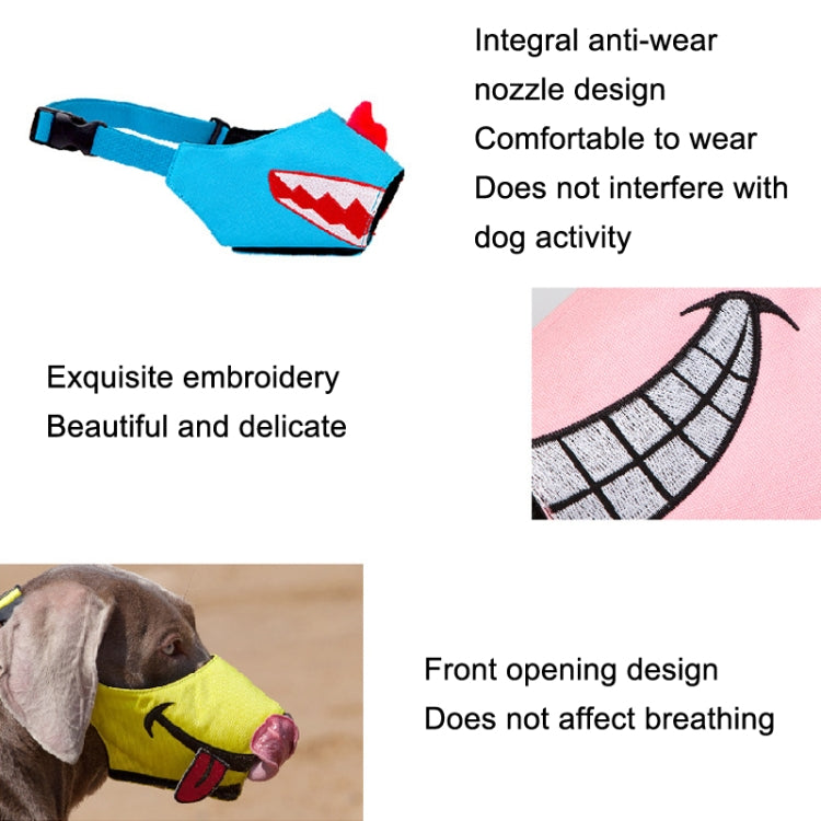 Cartoon Dog Mouth Cover Anti-Bite Nylon Dog Mask, Size:, S, M, L, XL