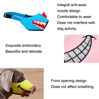 Cartoon Dog Mouth Cover Anti-Bite Nylon Dog Mask, Size:, S, M, L, XL