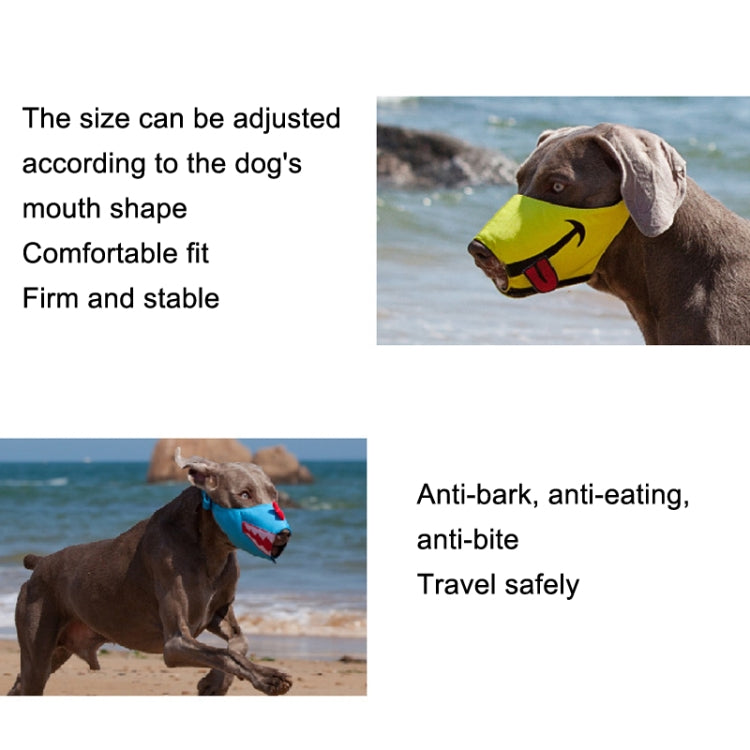 Cartoon Dog Mouth Cover Anti-Bite Nylon Dog Mask, Size:, S, M, L, XL