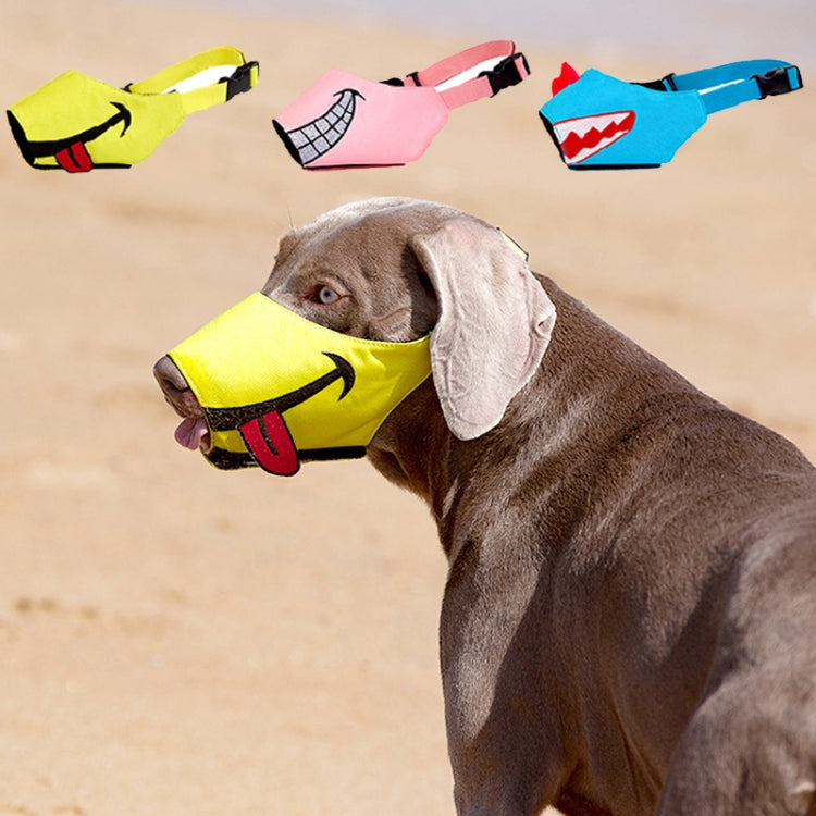Cartoon Dog Mouth Cover Anti-Bite Nylon Dog Mask, Size:, S, M, L, XL