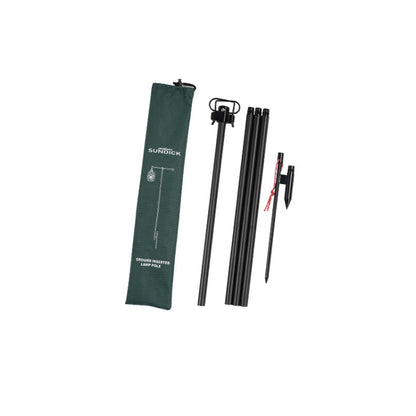 Outdoor Camping Telescopic Double Hook Folding Light Stand, Golden, Black, Green