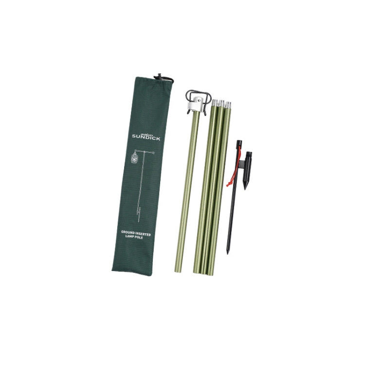 Outdoor Camping Telescopic Double Hook Folding Light Stand, Golden, Black, Green