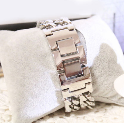 BS Bee Sister FA1329 Double Link Niche Roman Numeral Dial Ladies Watch, Gold, Silver, Rose Gold