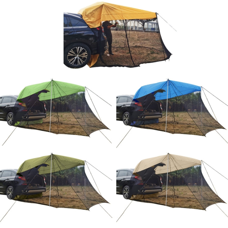 Rear Mosquito Repellent Sun Protection Tent RV Canopy Awning, Yellow, Green, Blue, Military Color, Beige