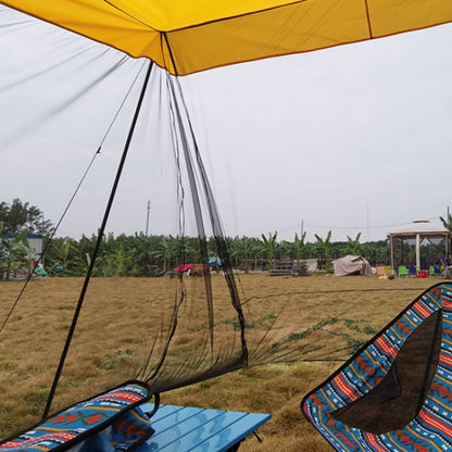 Rear Mosquito Repellent Sun Protection Tent RV Canopy Awning, Yellow, Green, Blue, Military Color, Beige