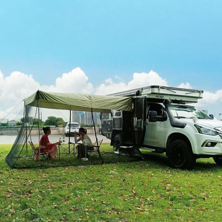 Rear Mosquito Repellent Sun Protection Tent RV Canopy Awning, Yellow, Green, Blue, Military Color, Beige