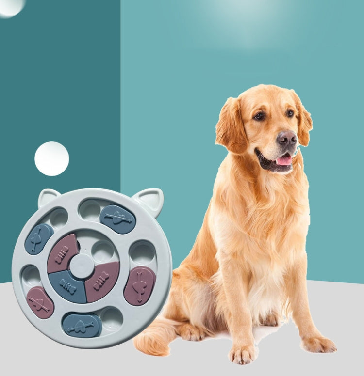 Cat And Dog Feeding Plate Slow Food Bowl Pet Interactive Feeder, Red, Blue, Yellow