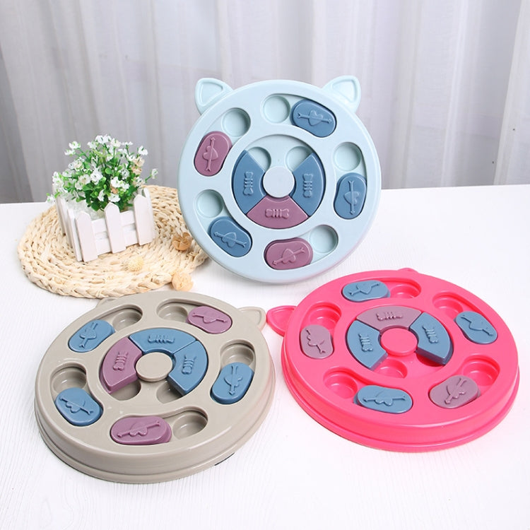Cat And Dog Feeding Plate Slow Food Bowl Pet Interactive Feeder, Red, Blue, Yellow