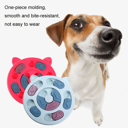 Cat And Dog Feeding Plate Slow Food Bowl Pet Interactive Feeder, Red, Blue, Yellow