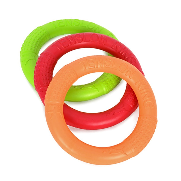Dog Toys Pets Tension Ring Tooth Cleaning Toys, Green Small, Green Large, Orange Small, Orange Large