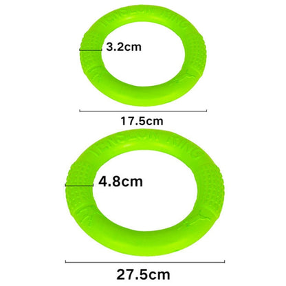 Dog Toys Pets Tension Ring Tooth Cleaning Toys, Green Small, Green Large, Orange Small, Orange Large