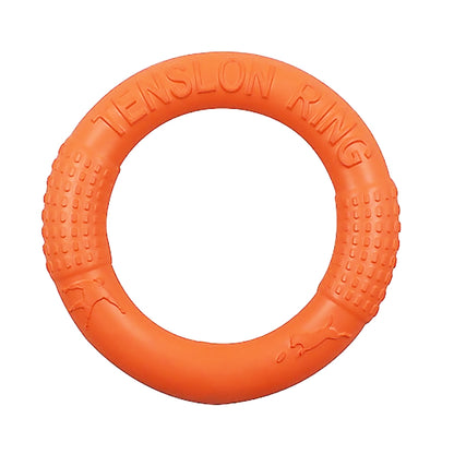 Dog Toys Pets Tension Ring Tooth Cleaning Toys, Green Small, Green Large, Orange Small, Orange Large