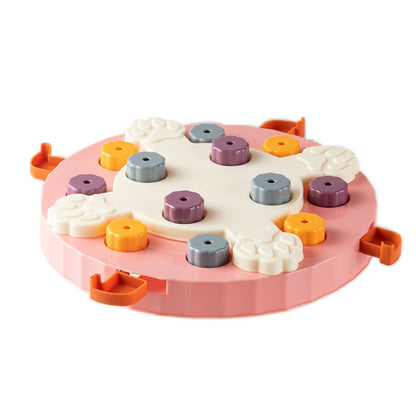 Pet Puzzle Slow Feeder Cat And Dog Food Tray Toy, Blue Claw Seal, Pink Claw Seal, Green Claw Seal, Blue Sakura, Pink Sakura, Green Sakura