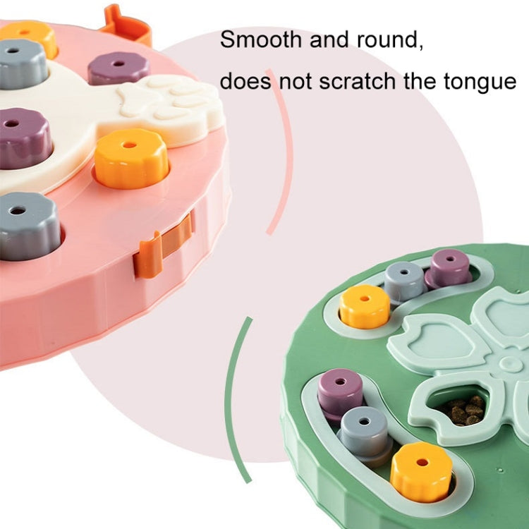 Pet Puzzle Slow Feeder Cat And Dog Food Tray Toy, Blue Claw Seal, Pink Claw Seal, Green Claw Seal, Blue Sakura, Pink Sakura, Green Sakura