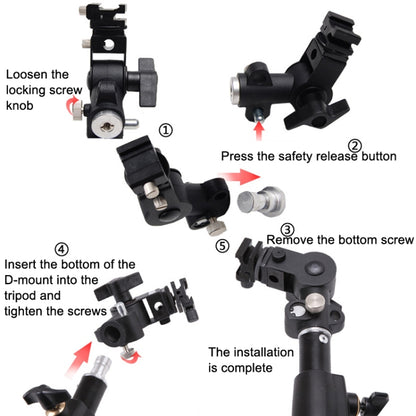 Top Flash Mount D -Shaped Lighting Light Rack, D-bracket