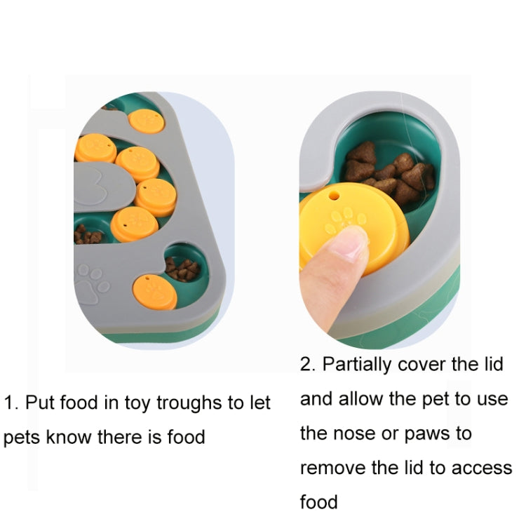 Dog Educational Foraging Toy Pet Interactive Training Food Box, Grey, Purple