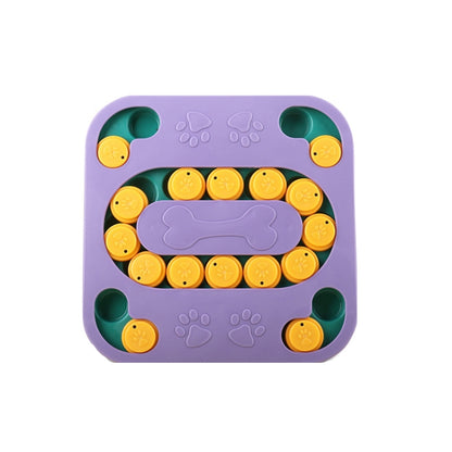 Dog Educational Foraging Toy Pet Interactive Training Food Box, Grey, Purple
