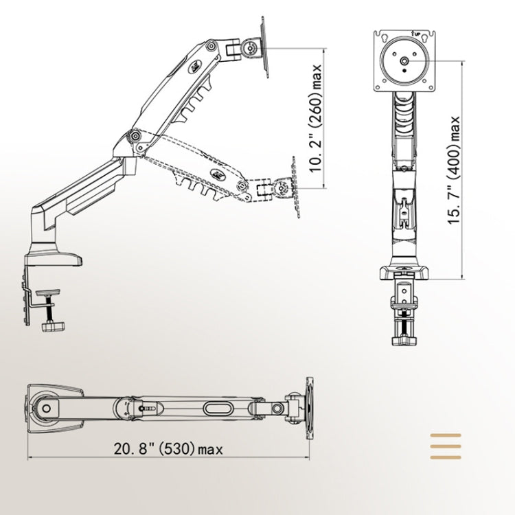 NORTH BAYOU F80 17-30 inch TV Monitor Up And Down Lift Bracket, F80