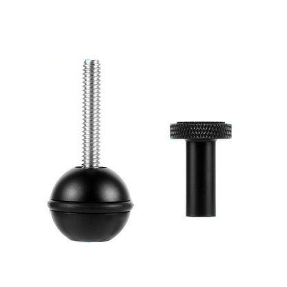 Ball Head Adapter Adjustable Screw Fixed Mount  Camera Underwater Diving Photography Lights Bracket, 1/4 Inch Red, 1/4 Inch  Black, M5 Screw Black