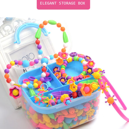 About 550pcs/box Beads Children Educational Toys DIY Handmade Beads
