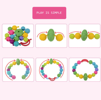 About 550pcs/box Beads Children Educational Toys DIY Handmade Beads