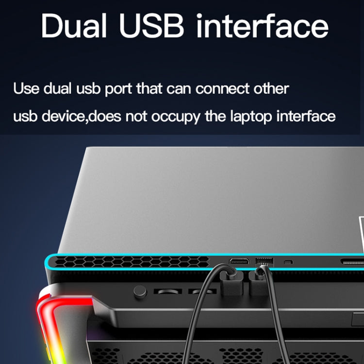 CoolCold F5  Laptop Radiator Bracket Office Desk Adjustable Laptop Cooler,Style:, Fantasy Edition
