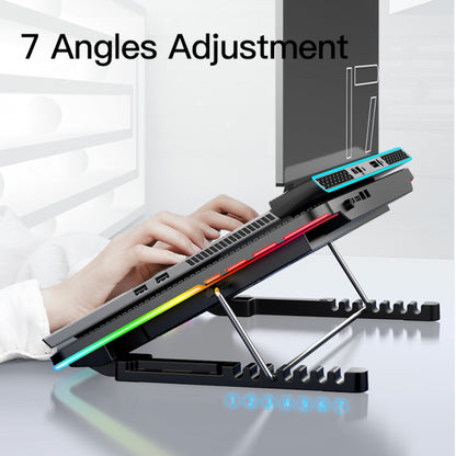 CoolCold F5  Laptop Radiator Bracket Office Desk Adjustable Laptop Cooler,Style:, Fantasy Edition