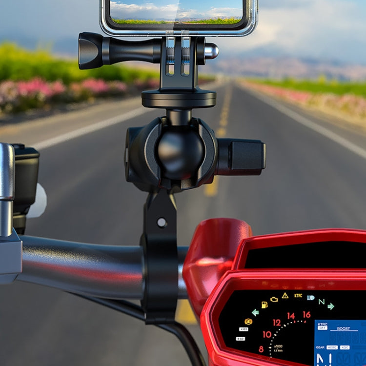 R3 Motorcycle Scooter Mobile Phone Bracket 1 Inch Ball Head Handlebar Fixed Base, R3