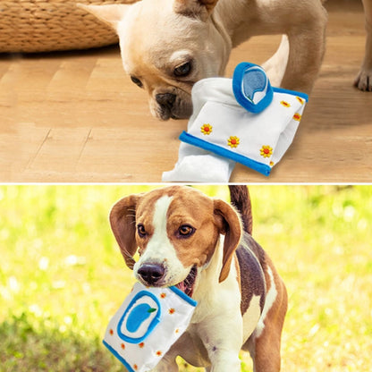 Pet Voice Molars Hide Food And Draw Paper Dog Educational Toy, Yellow Square, Yellow Rectangular, White Square, White Rectangular