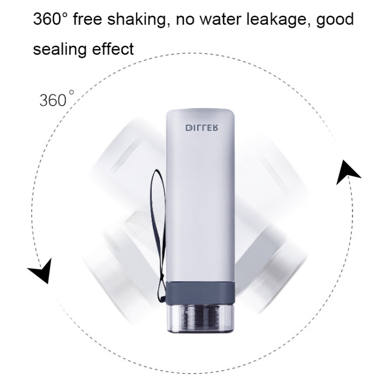 Diller D8646 Square Shape Fitness Leakproof Water Bottle, 400ml, 550ml