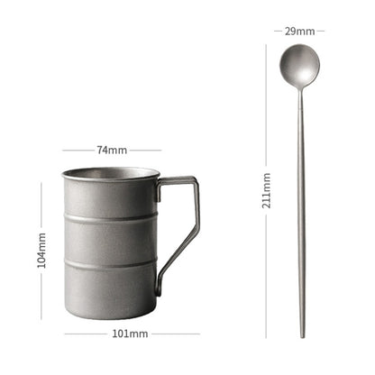 304 Stainless Steel Outdoor Water Cup, Spec:, Retro, Green, Set