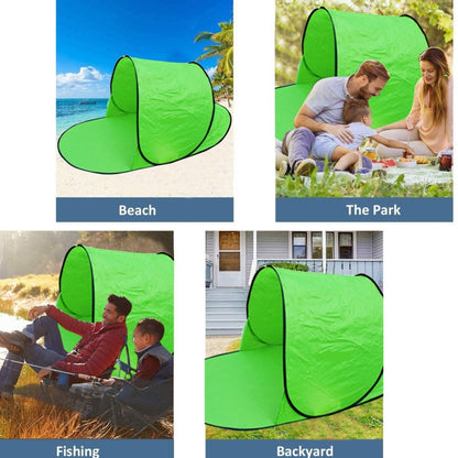 Single Leisure Sunscreen Tent Wire Tent Beach Tent, Blue, Orange, Green, Thicken Sky Blue, Thicken Rose Red, Thicken Yellow Print