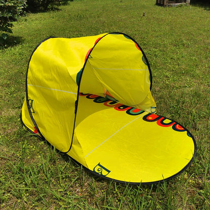 Single Leisure Sunscreen Tent Wire Tent Beach Tent, Blue, Orange, Green, Thicken Sky Blue, Thicken Rose Red, Thicken Yellow Print