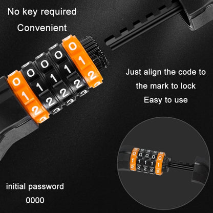 WEST BIKING Bicycle Anti-Theft Cable Combination Lock, Length:, 2M, 2M With Buckle Rope