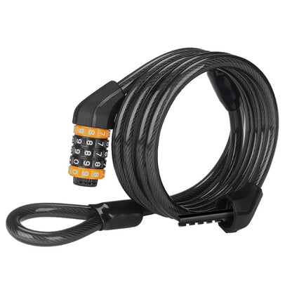 WEST BIKING Bicycle Anti-Theft Cable Combination Lock, Length:, 2M, 2M With Buckle Rope